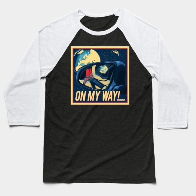 On My Way Baseball T-Shirt by mckirbz